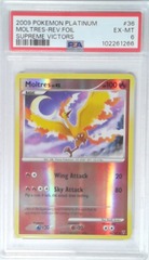 V1877: 2009: Moltres: 36/147: Supreme Victors: Platinum: PSA: 6: EX-MT: 102261266